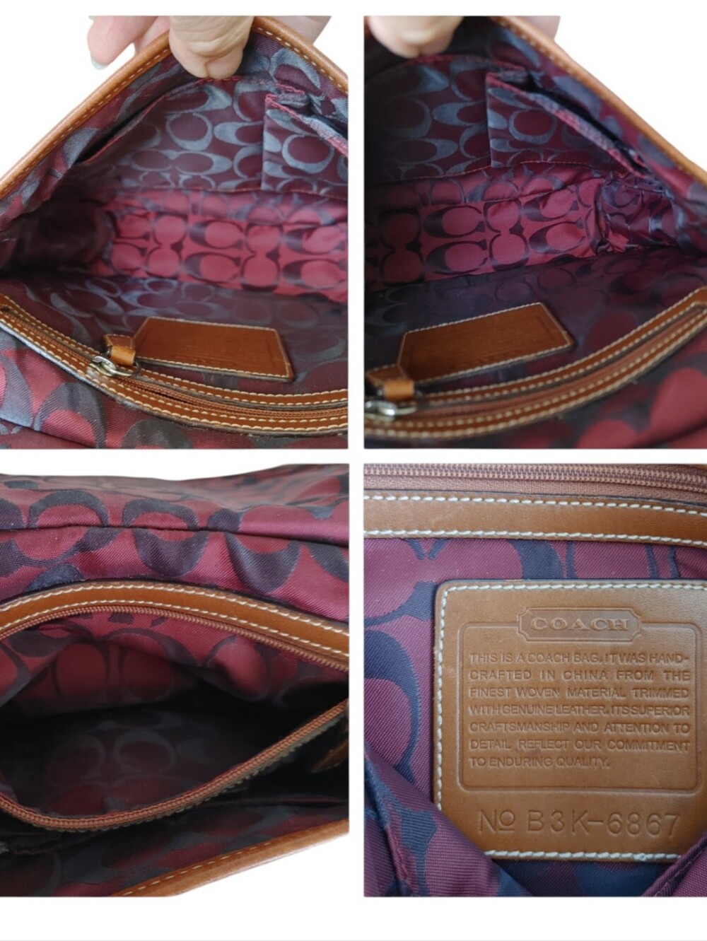 Coach Signature Denim Leather Crossbody Bag - Picture 6 of 16